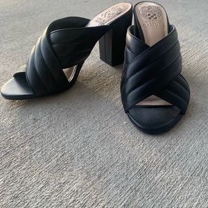 Never worn LIKE NEW black Vince Camuto Mule Heel Sandals